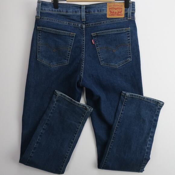 Levi’s 724 High-Rise Straight Jeans Women’s 30 Slim Fit Dark Wash Stretch Denim - Picture 9 of 12